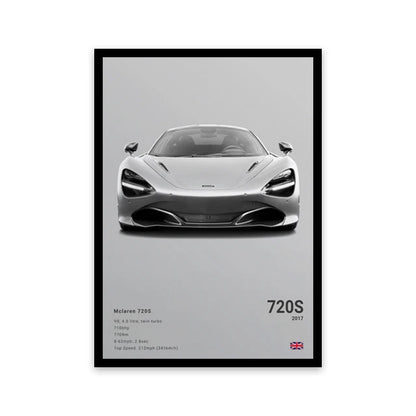 Supercar Canvas Wall Art Print Posters and Decorative Murals