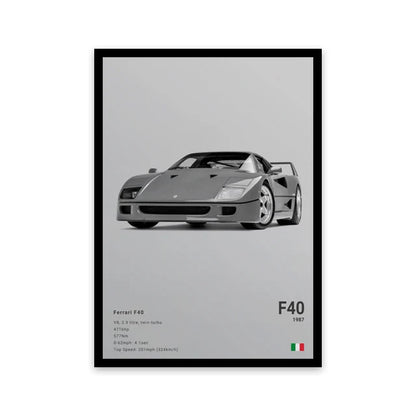Assorted Cars Canvas Wall Art Print Posters and Decorative Murals