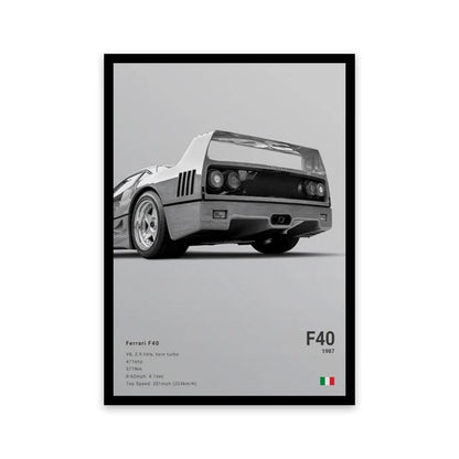 Assorted Cars Canvas Wall Art Print Posters and Decorative Murals