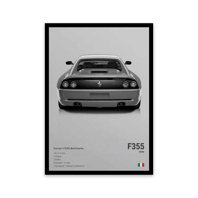 Assorted Cars Canvas Wall Art Print Posters and Decorative Murals