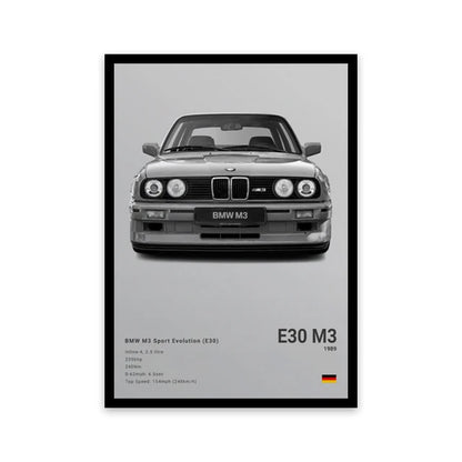 Assorted Cars Canvas Wall Art Print Posters and Decorative Murals
