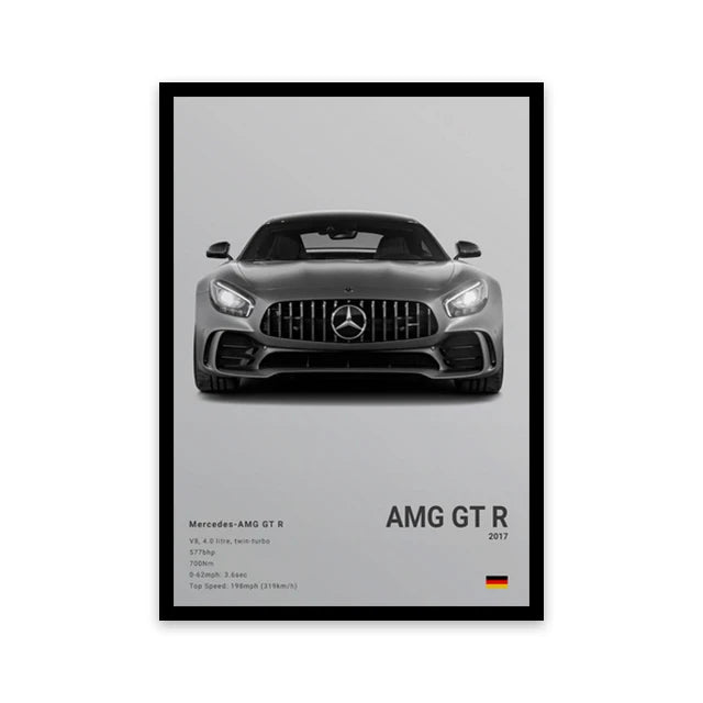 Assorted Cars Canvas Wall Art Print Posters and Decorative Murals
