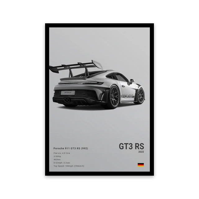 Assorted Cars Canvas Wall Art Print Posters and Decorative Murals
