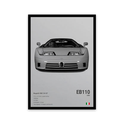 Assorted Cars Canvas Wall Art Print Posters and Decorative Murals