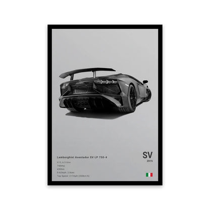 Assorted Cars Canvas Wall Art Print Posters and Decorative Murals