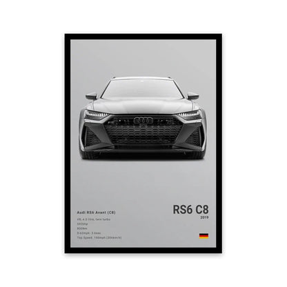 Assorted Cars Canvas Wall Art Print Posters and Decorative Murals