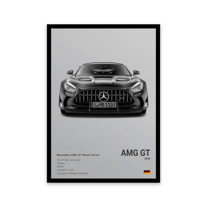 Assorted Cars Canvas Wall Art Print Posters and Decorative Murals