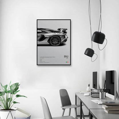 Assorted Cars Canvas Wall Art Print Posters and Decorative Murals