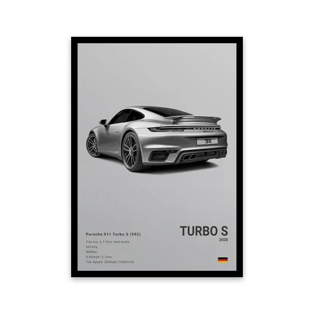 Assorted Cars Canvas Wall Art Print Posters and Decorative Murals